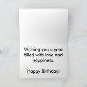 Floral Scrapbook Birthday Kaart (groot afdrukken) (Binnen)