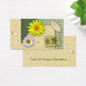 Floral Scrapbook Hang Label Visitekaartjes (Bureau)