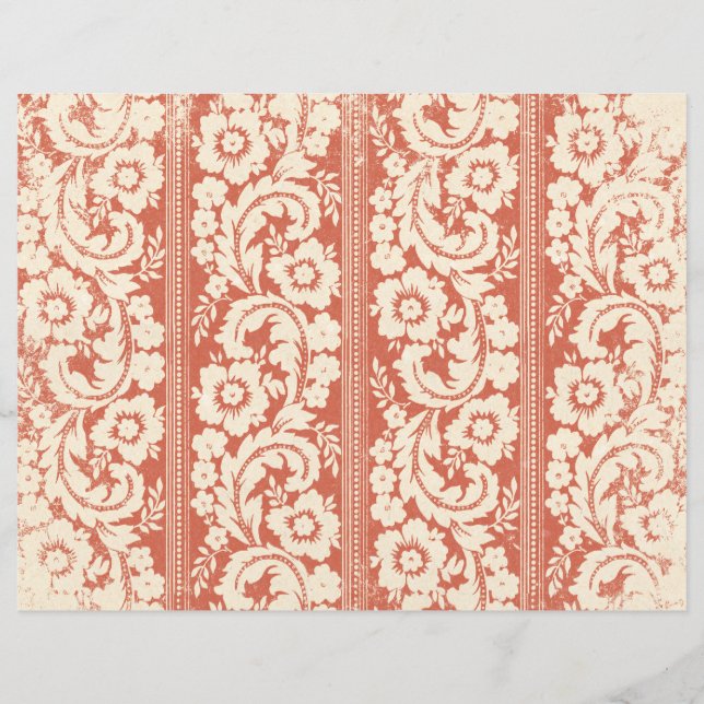 Floral Scrapbooking Junk Journal Paper (Voorkant)