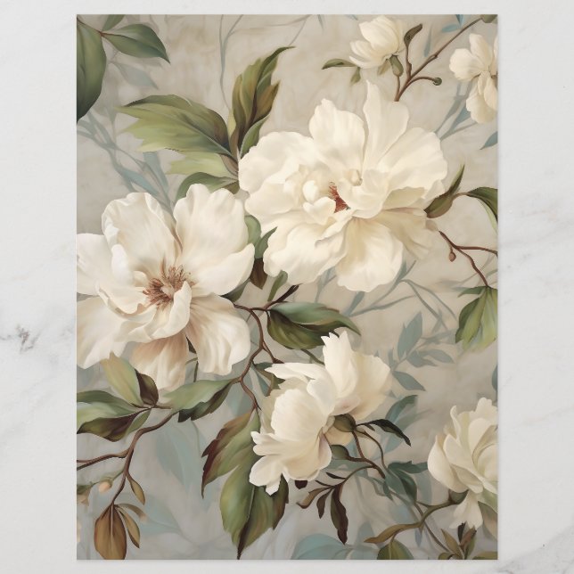 Floral Scrapbooking Papier (Voorkant)