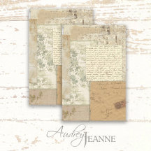 Floral Script  Antiek Ephemera-ontkoppeling