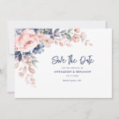 Floral Script Botanische bruiloft Save The Date (Voorkant)
