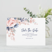 Floral Script Botanische bruiloft Save The Date (Staand voorkant)