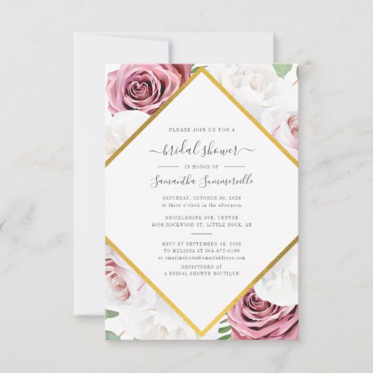 Floral Script Elegant Vrijgezellenfeest Kaart (Voorkant)