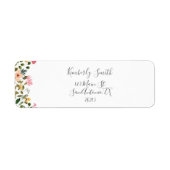 Floral script etiket (Voorkant)
