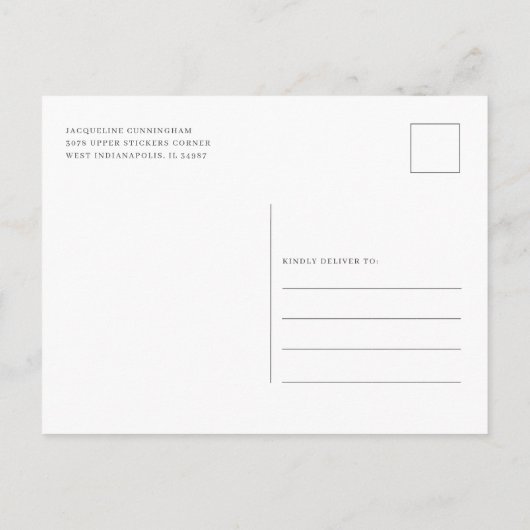 Floral Script Eucalyptus Greenery Vrijgezellenfees Uitnodiging Briefkaart (Achterkant)