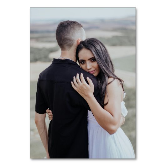 Floral script foto kaart (Achterkant)