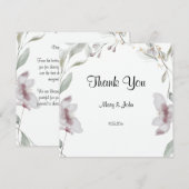 Floral Script Love Heart Wedding (Voorkant / Achterkant)