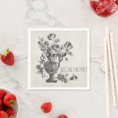 Floral Script Party Servetten (Insitu)