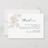 Floral Script QR-code Capture the Love Wedding Bedankkaart (Voorkant)