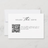 Floral Script QR-code Capture the Love Wedding Bedankkaart (Achterkant)