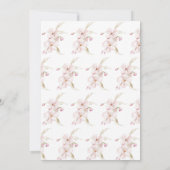 Floral Script Roze bruiloft Kaart (Achterkant)