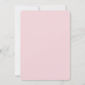 Floral Script roze Waterverf Weddenschap Kaart (Achterkant)