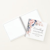 Floral Script roze Waterverf Weddenschap Notitieboek (Binnen)
