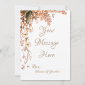 Floral Script Specialized Romantic Wedding Bedankkaart (Achterkant)