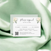 Floral Script Traditionele QR-code RSVP