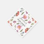 Floral Script-Vrijgezellenfeest Servet (Hoek)