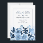Floral Script Waterverf Bloom Rustic Wedding Save The Date<br><div class="desc">De Waterverf Bloom Rustic Wedding van het Manuscript van Floral bewaart de de aankondigingskaart van de Datum. Ideaal voor uw speciale aankondiging en eenvoudig aan te passen door op de knop 'Personaliseren' te klikken. Met moderne bloei en script</div>