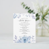 Floral Script Waterverf Flowers Vrijgezellenfeest Uitnodiging Briefkaart (Staand voorkant)