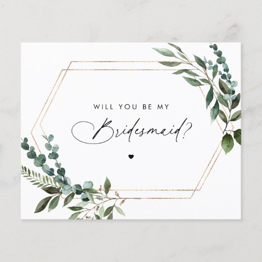 Floral Script zal je mijn Bridesmaid zijn (Voorkant)