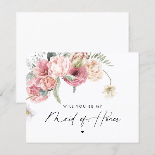 Floral Script zal je zijn mijn dienstmeisje (Voorkant / Achterkant)