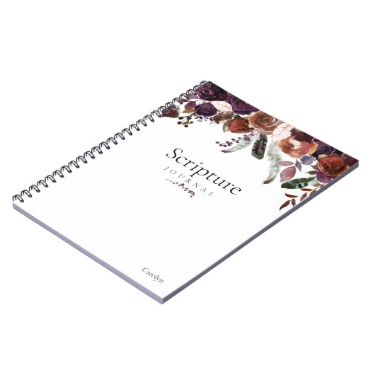 Floral Scriptjournaal Notitieboek (Linkerzijde)