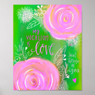 FLORAL SCRIPTURE ART PRINT ST DEZE QUOTE