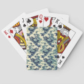 Floral Scroll Leaf Pattern Pokerkaarten (Achterkant)