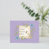 Floral Scroll Pixel Art Briefkaart (Staand voorkant)