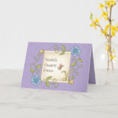 Floral Scroll Pixel Art Kaart (Gele Bloem)