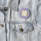 Floral Scroll Pixel Art Ronde Button 5,7 Cm (In situ)