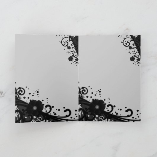 Floral Scroll & Texture gefeliciteerd Kaart (Binnen)