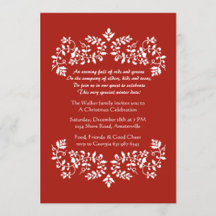  Floral Scroll Uitnodiging