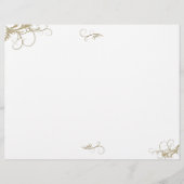 Floral Scrollwork Wedding Program Sjabloon (Voorkant)