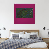 Floral Sea Monster Canvas Afdruk (Insitu (Slaapkamer))