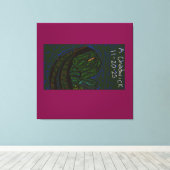 Floral Sea Monster Canvas Afdruk (Insitu (Houten vloer))