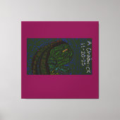 Floral Sea Monster Canvas Afdruk (Voorkant)
