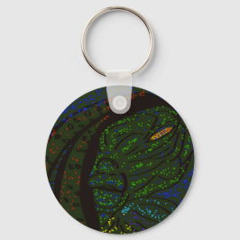 Floral Sea Monster Keychain