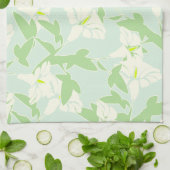 Floral Seafoam Green and White Dish-handdoek Theedoek (Gevouwen)
