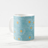 Floral Seamless Pattern. Achtergrond van Koffiemok (Voorkant links)