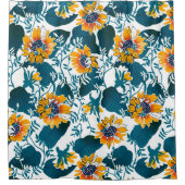 Floral seamless pattern, background In art nouveau Douchegordijn (Voorkant)
