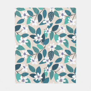 Floral seamless pattern. Beautiful white Fleece Deken