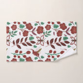 Floral seamless pattern birds and butterflies bad handdoek (Handdoek)