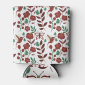 Floral seamless pattern birds and butterflies blikjeskoeler (Voorkant)
