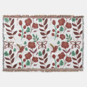 Floral seamless pattern birds and butterflies deken (Voorkant)