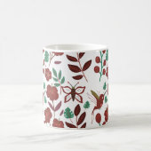 Floral seamless pattern birds and butterflies koffiemok (Center)