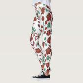 Floral seamless pattern birds and butterflies leggings (Links)