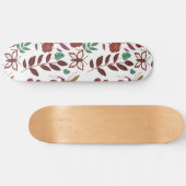 Floral seamless pattern birds and butterflies persoonlijk skateboard (Horizontaal)