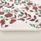 Floral seamless pattern birds and butterflies sherpa deken (3/4)