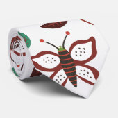 Floral seamless pattern birds and butterflies stropdas (Opgerold)